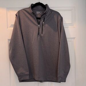 Men's Gray Quarter-Zip Sweater L